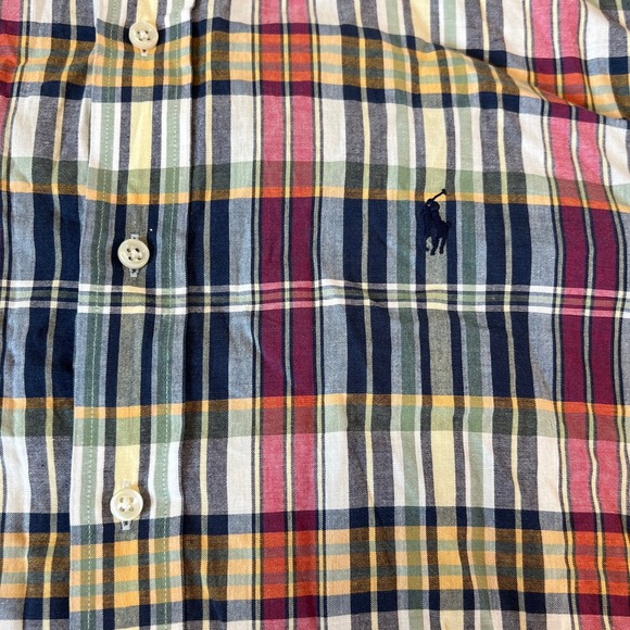Mens Ralph Lauren Classic‎ Fit Plaid Button-Down Short Sleeved SZ XL - Picture 4 of 5